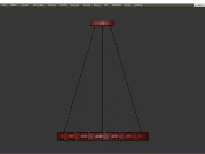 Maoris Ring Horizontal Chandelier D60 Low-poly 3D model