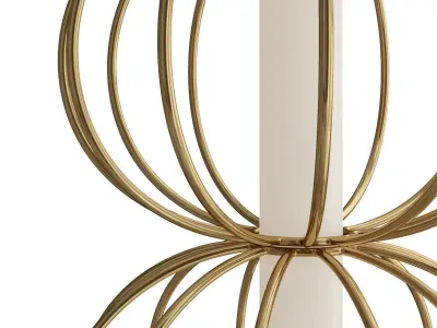 golden pendant light 3D model