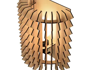 WALL LIGHT STL AND DXF FILES 9 3D print model