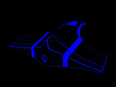 Aeroplane rocket launcher Low-poly 3D model