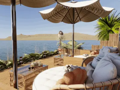 A Summer Place To Relax Blender Scene - DAY 3D model