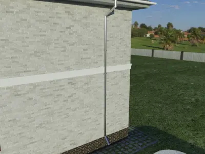 Drain pipe Low-poly 3D model