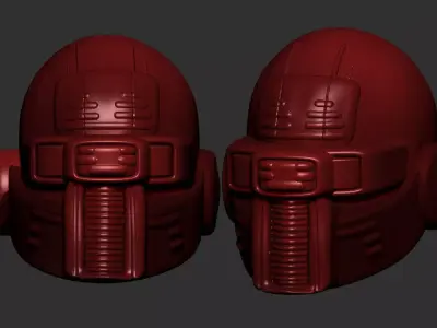 helmet high poly sculpt 3d printable ver 7 3D model 3D model