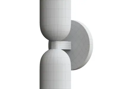 Applique Murale Double Tete Haut Vers Le Bas Macaron S94 3D model