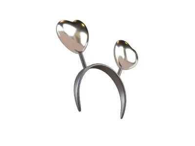 Heart Headband v1 011 Low-poly 3D model