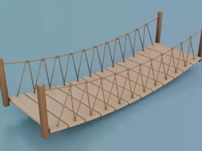 Cartoon Bridge 9 3D model