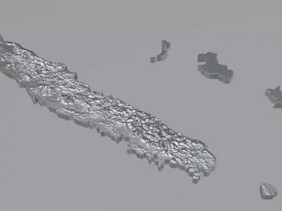 New Caledonia Terrain Country 3D model
