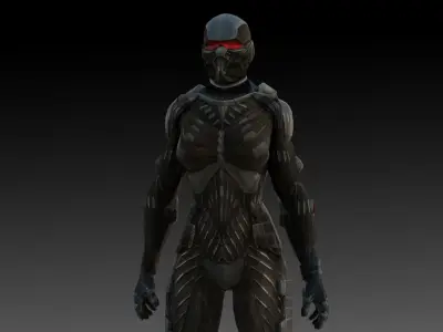 Crysis Nanosuit Female Version3D Model High-Quality Rigged Low-poly 3D model