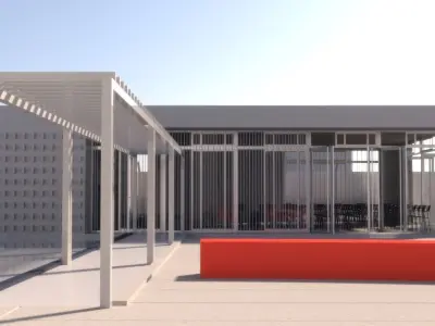 University High School Exterior interior  furniture 3D model