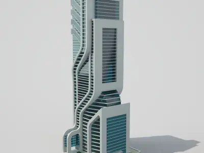Futuristic Building 3D model buy