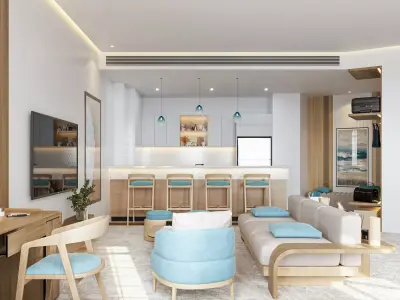 Modern Coastal Studio Apartment Interior - Full Scene Low-poly 3D model