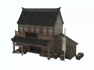 Old houses 3D model buy