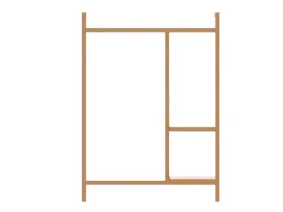 Simple Classic Mirror with lighting 3D model