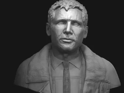 Rick Deckard Blade Runner Bust 3D print model