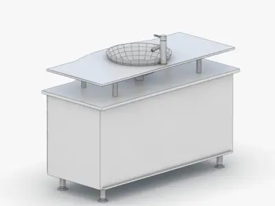 1582 - Sink Low-poly 3D model