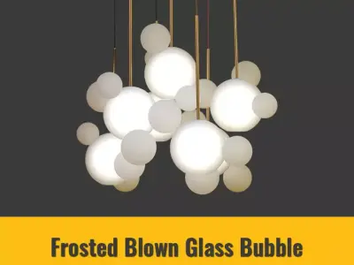 Frosted Blown Glass Bubble 3D model