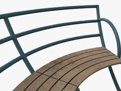Roundabout bench 02 3D model