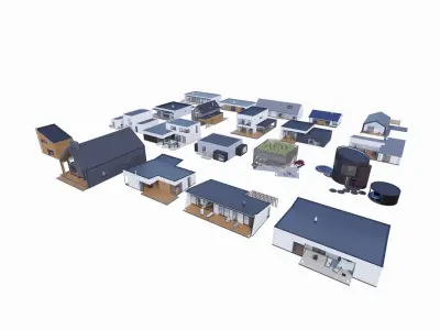  House Pack of 20 - Created with fully parametric Revit Families 