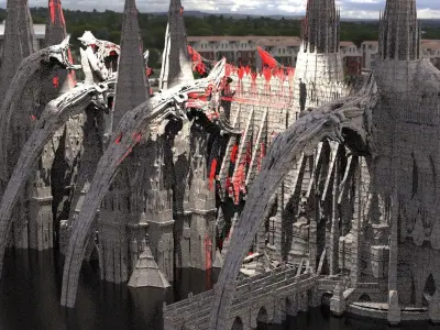 Cathedral Desert Stone Palace 7  3D model