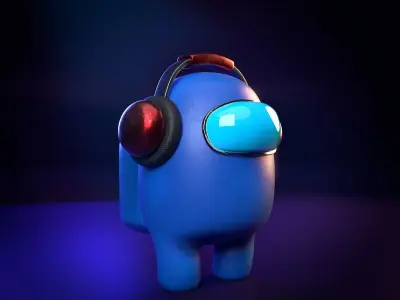 Among Us 3D pack -PBR Low-poly 3D model