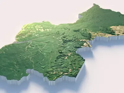Guyana Terrain Country 3D model