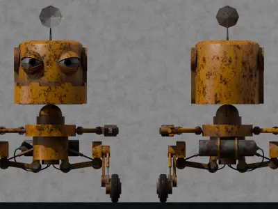 MARCO Service Bot Low-poly 3D model