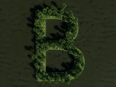 B Alphabet Island 3D model