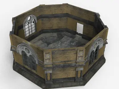 Old Crypt Low-poly 3D model