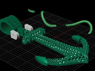 ANCHOR PENDANT 3D print model get