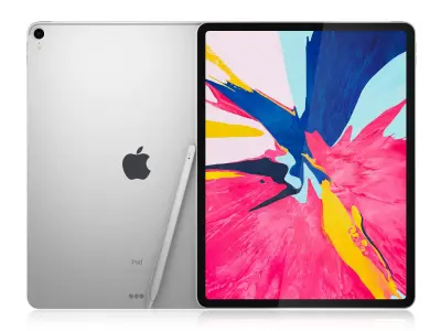 Apple iPad Pro 12-9 inch Wi-Fi 2018 and New Apple Pencil 3D model