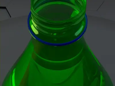 SPRITE and COCACOLA  pet bottle 1750 ml and water bottle 3D model