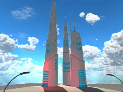 Sci-Fi Building 6 3D model