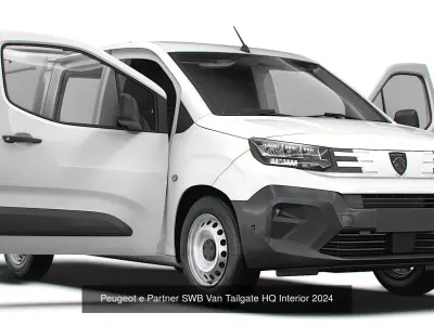 Stellantis Small E Van HQ Interior Tailgate 2024 3D Model Pack