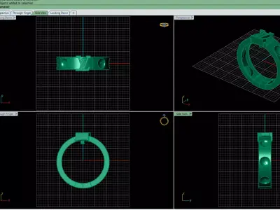 Icon Crest Gold Ring 3D print model