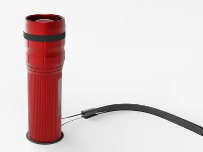 Flashlight Red 3D model