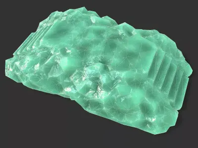 Stairs stone staircase 09 Low-poly 3D model