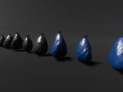 Garbage Bag Pack - Game Ready - Low Poly Low-poly 3D model