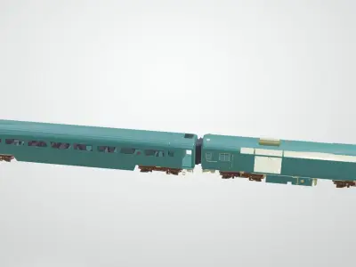 Meter toy train Low-poly 3D model