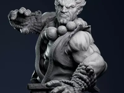 Akuma Street Fighter 3D print model