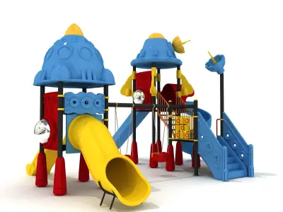 High Detail Space Kids Playground 01 3D model