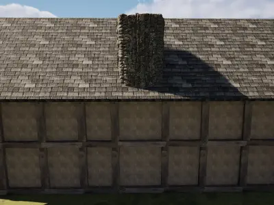 Cozy Fantasy Medieval Tavern Exterior-Interior 3D model