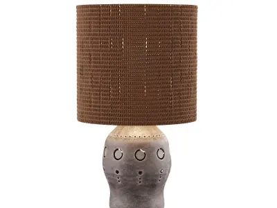 Ceramic table lamp with eyelets Free 3D model
