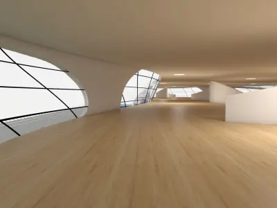 VR art Gallery 11 organic shape 3D model