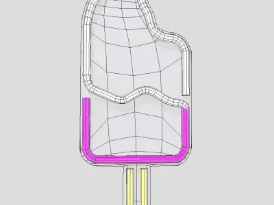 Neon Sign Popsicle Low-poly 3D model