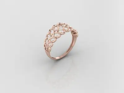 Women Ring Fancy Ring Plain light weight STL 3DM Printable 3D print model 9