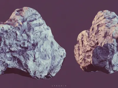 3D Cliff Rock Model - PBR Optimized Low-poly 3D model