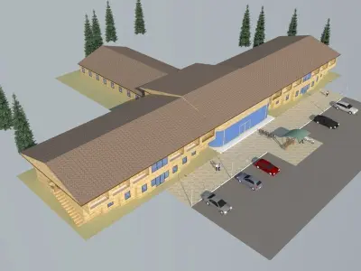 Highlander hotel 3d model 3D model