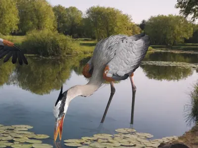  Realistic Great Blue Heron Rigged 
