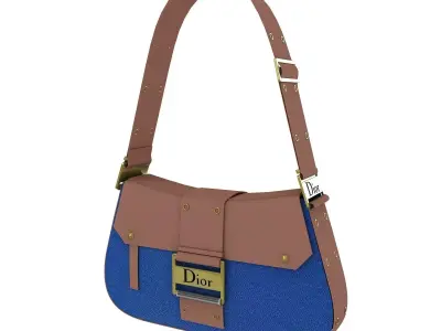 Dior Street Chic Bag Brown Jeans 3D model