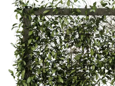 vertical plant fence partition set 654 3D model